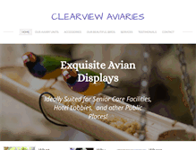 Tablet Screenshot of clearviewaviaries.com
